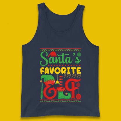 christmas santas favorite elf costume tank top