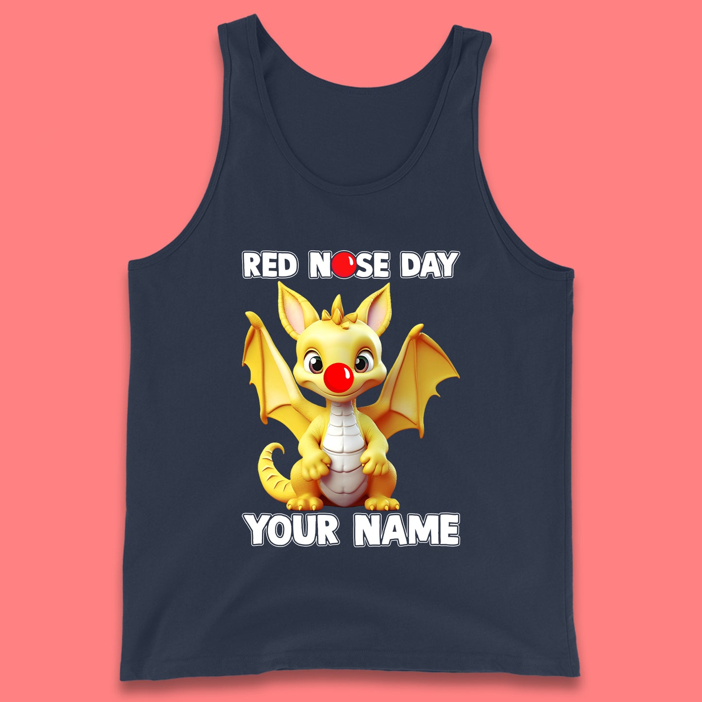 Personalised Dragon Red Nose Day Tank Top