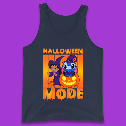 Halloween Mode Disney Lilo & Stitch Halloween Pumpkin Witch Hat Stitch Spooky Disneyland Trip Tank Top