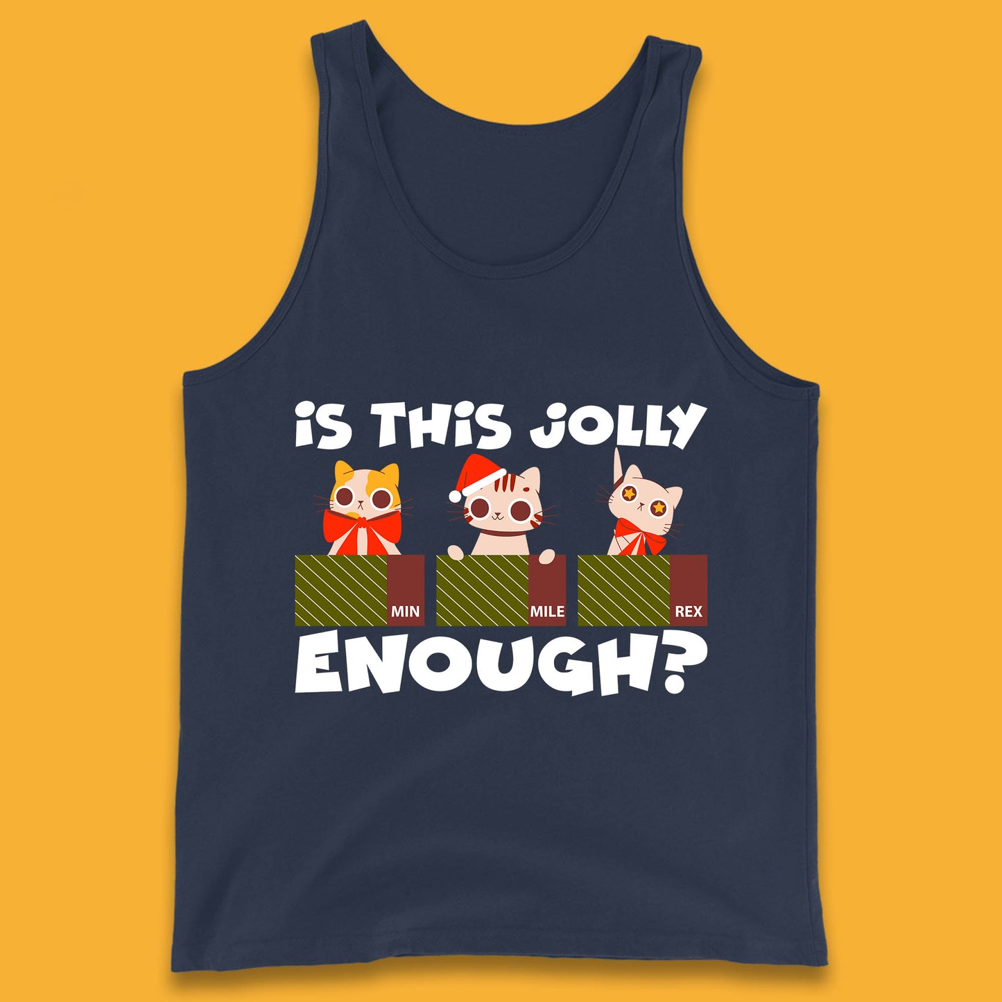 christmas cat tank top