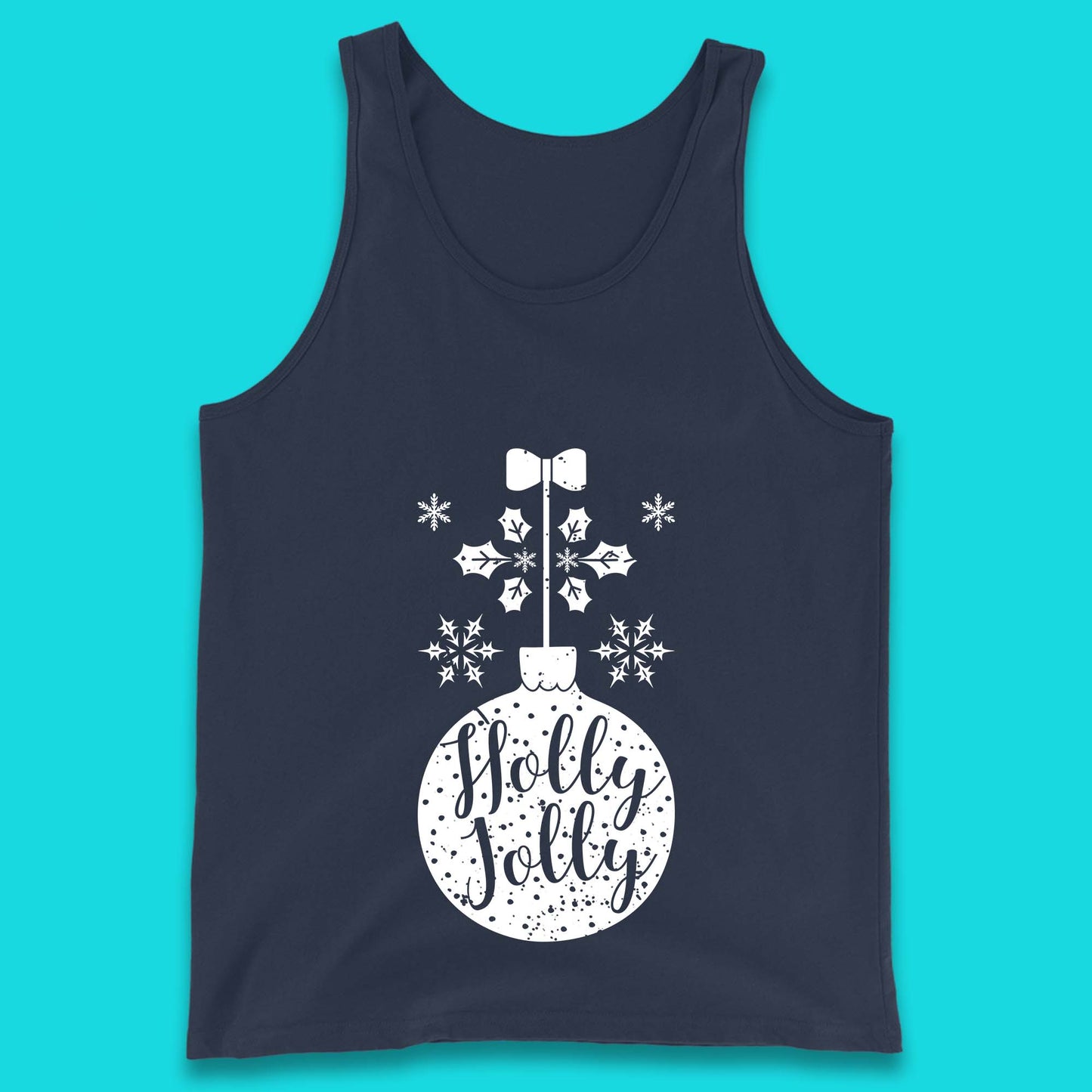 holly jolly christmas tank top