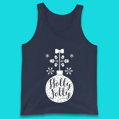 holly jolly christmas tank top