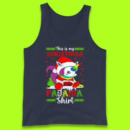 christmas unicorn santa costume tank top