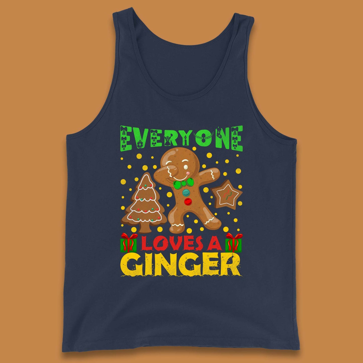 Dabbing Gingerbread Christmas Tank Top