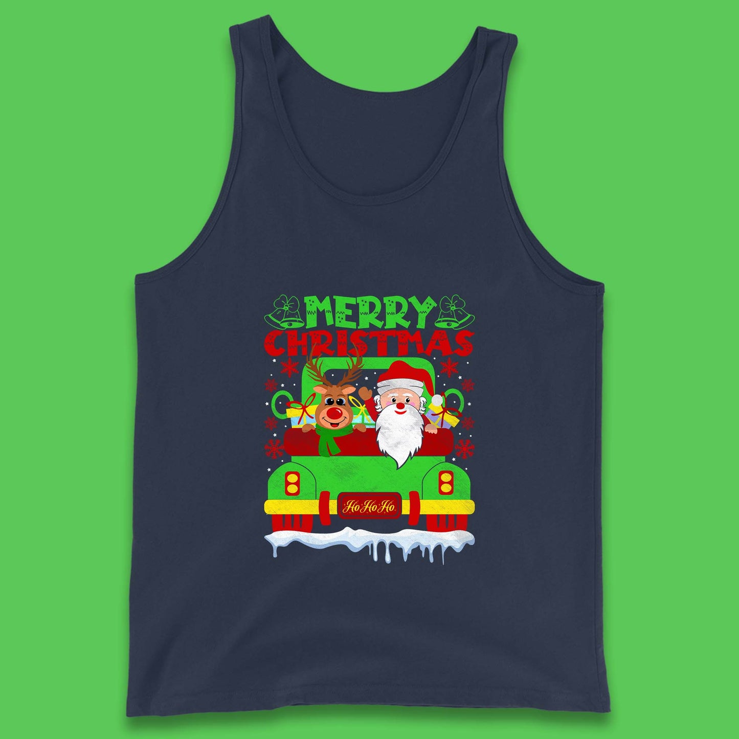 merry christmas truck tank top