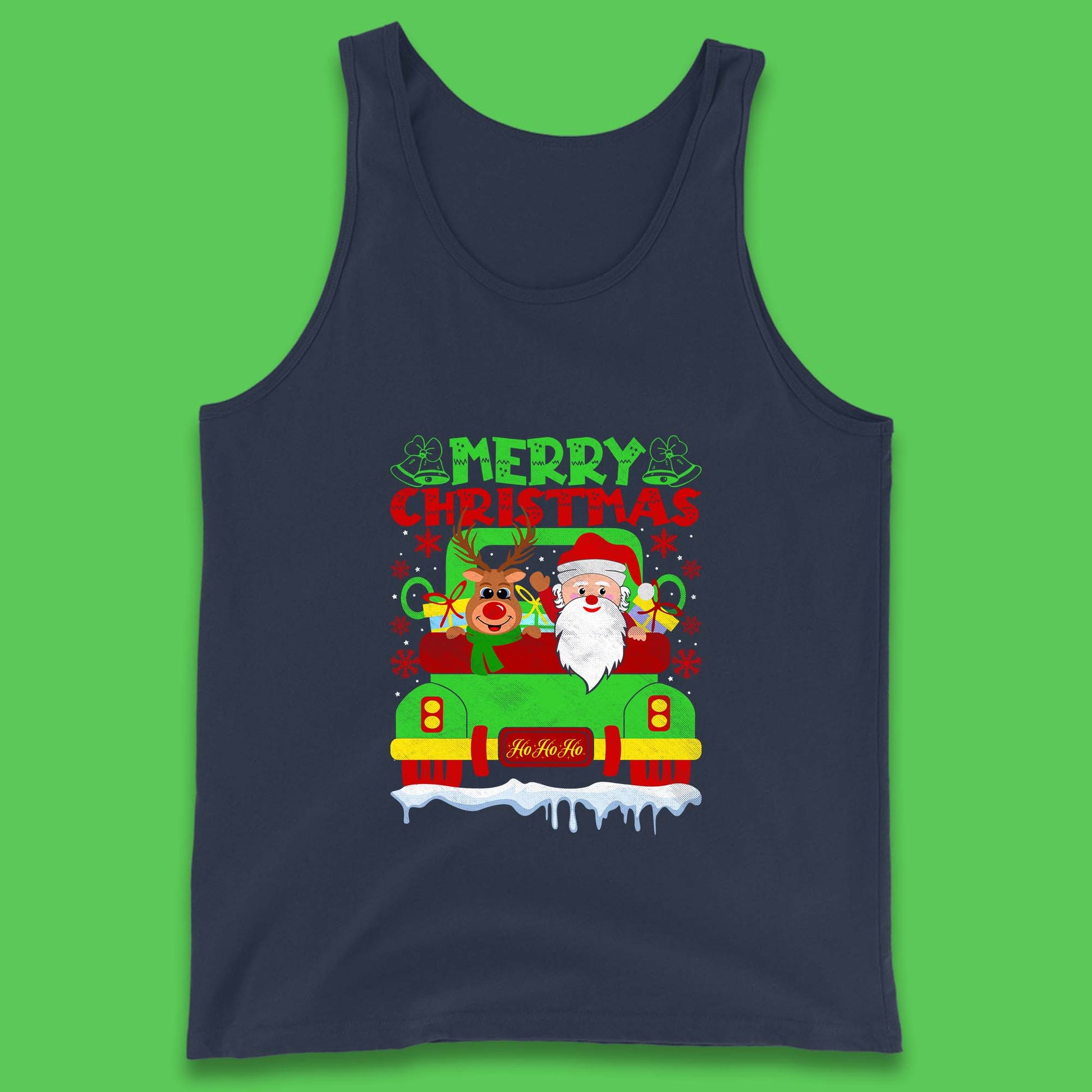 merry christmas truck tank top