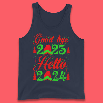 Good Bye 2023 Hello 2024 Merry Christmas Happy New Year Xmas Festive Celebration Tank Top