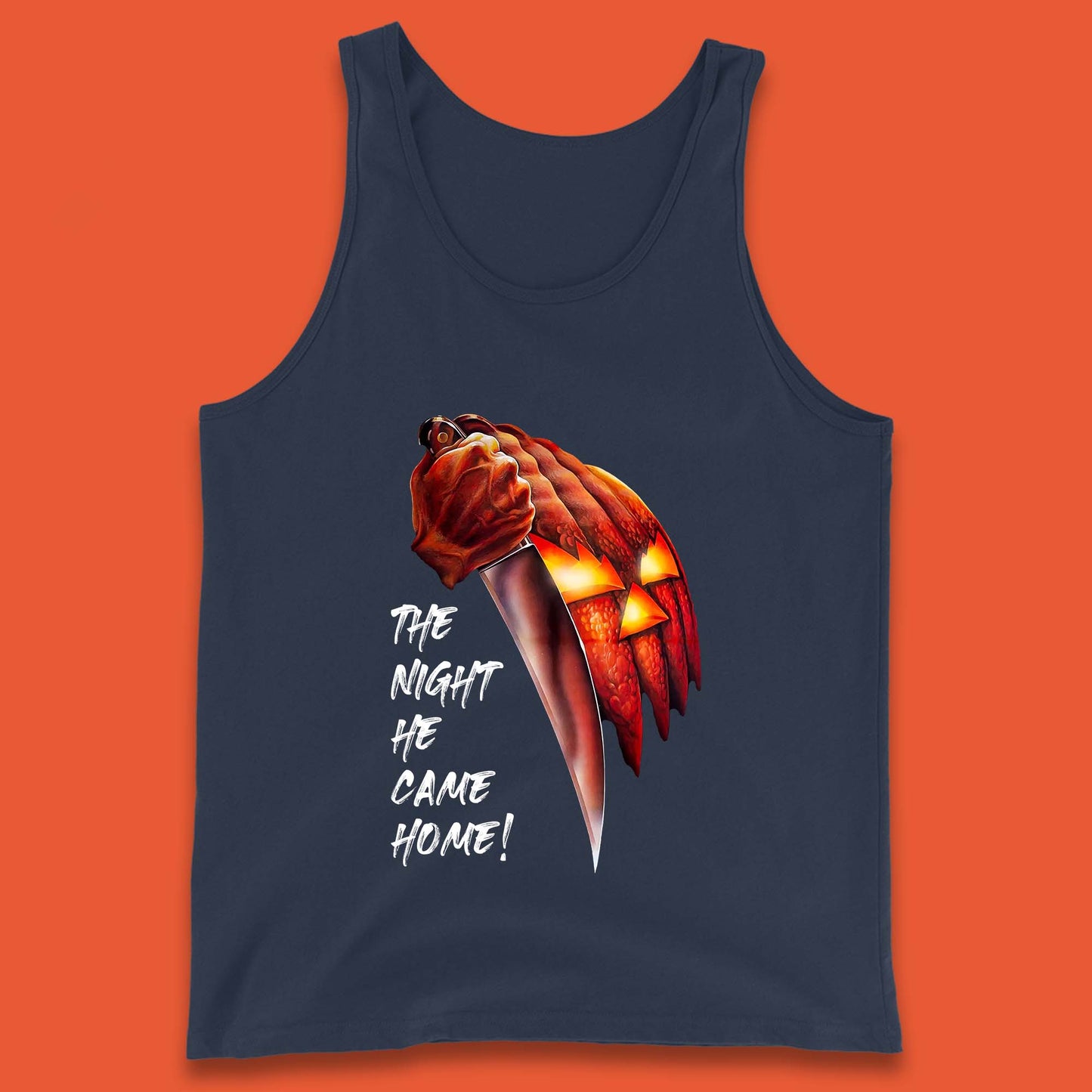 The Night He Came Home Michael Myers Happy Halloween Pumpkin Jack-o'-lantern Tank Top