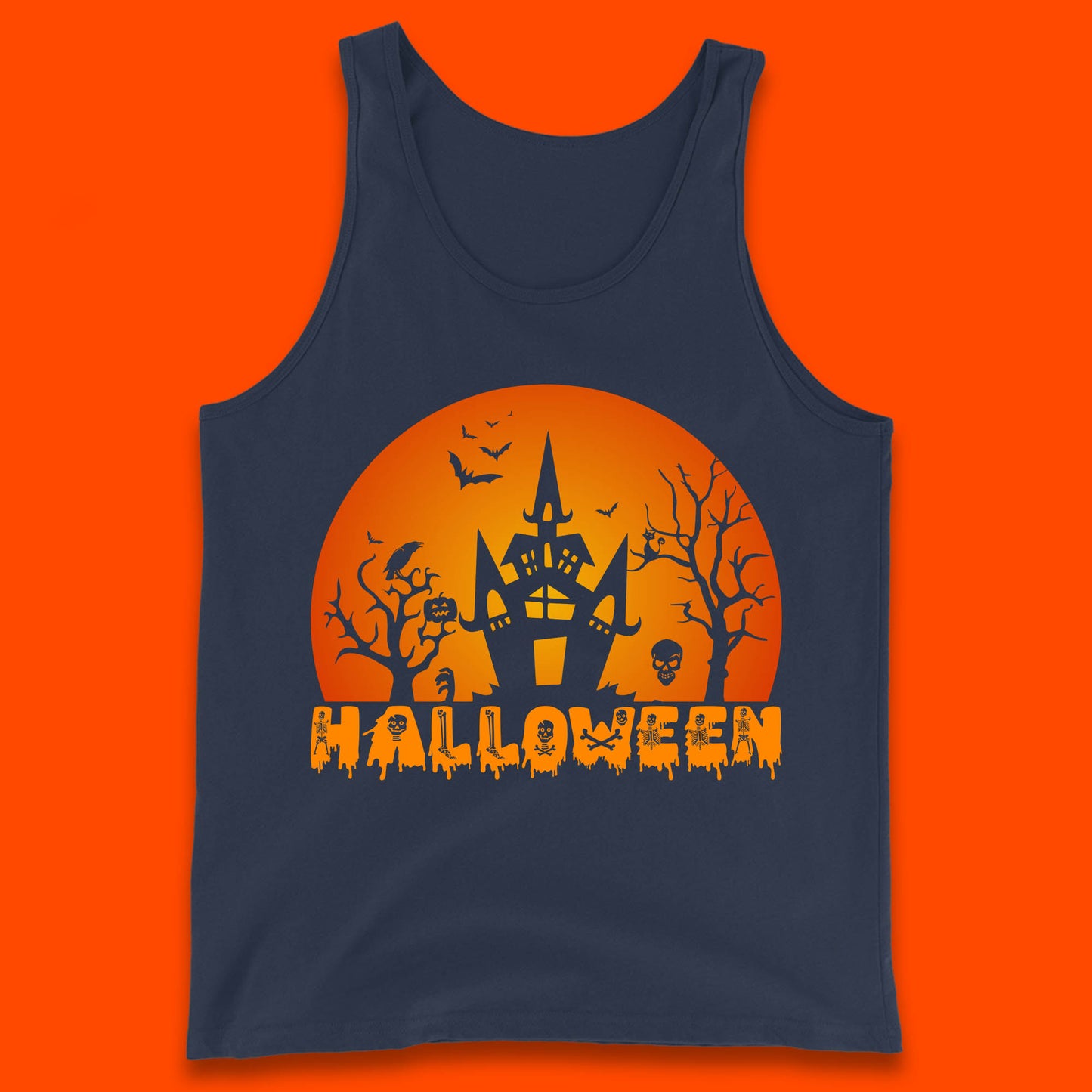 Halloween Horror Scary Hunted House Scary Spooky Night Festive Gift Tank Top