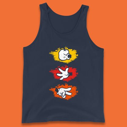 Cartoon Hands Rock Paper Scissor Hand Game Disney Mickey Mouse Minnie Mouse Hands Tank Top