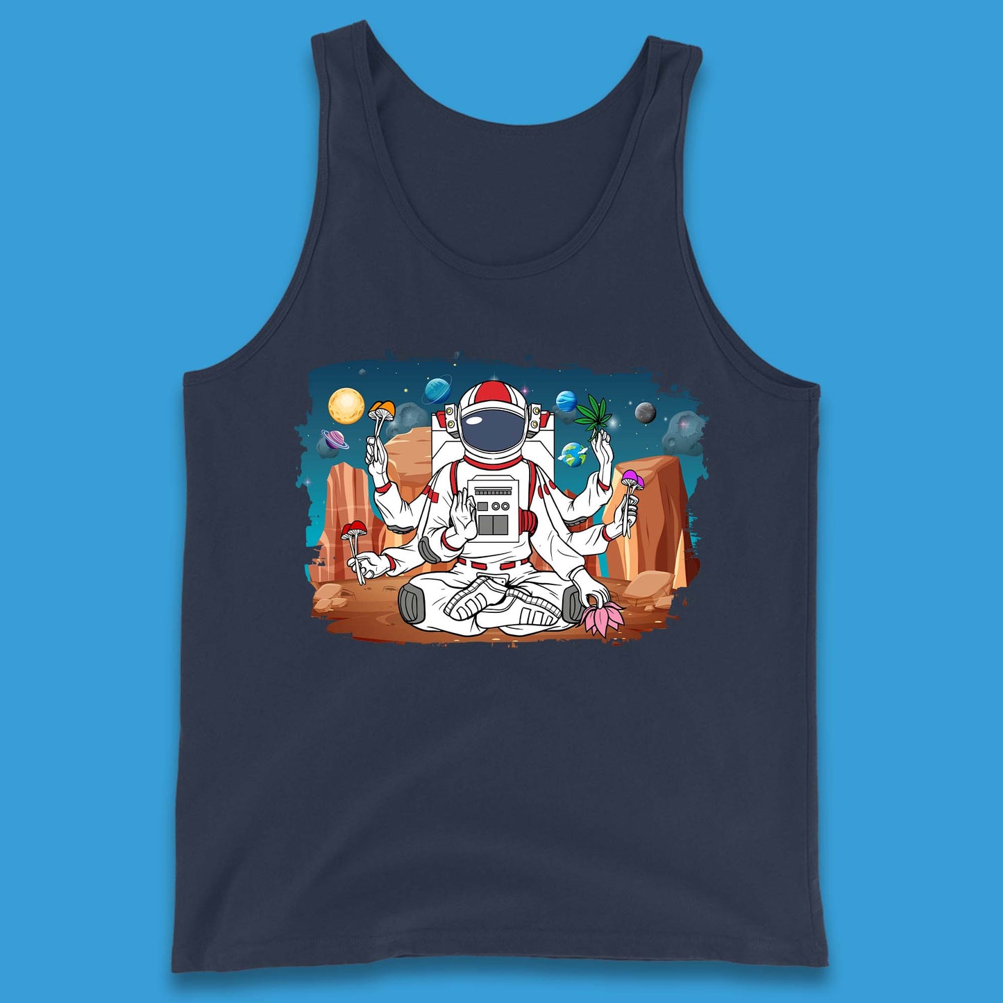 Meditating Astronaut Yoga Tank Top