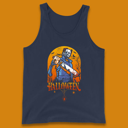 Halloween Michael Myers Holding Bloody Knife Halloween Serial Killer Horror Movie Character Tank Top