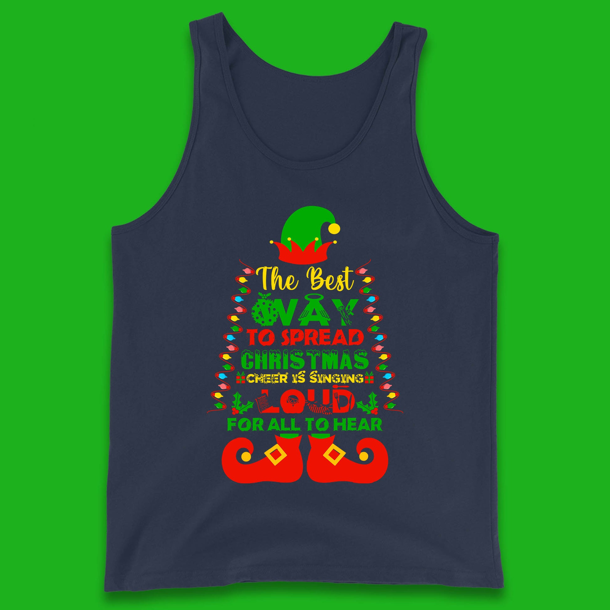 elf christmas quote tank top