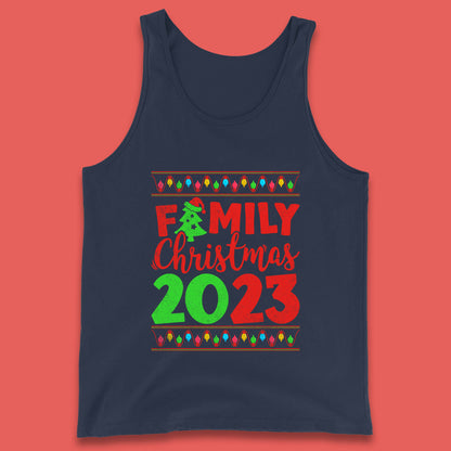 Family Christmas 2023 Merry Christmas Squad Xmas Matching Costume Tank Top