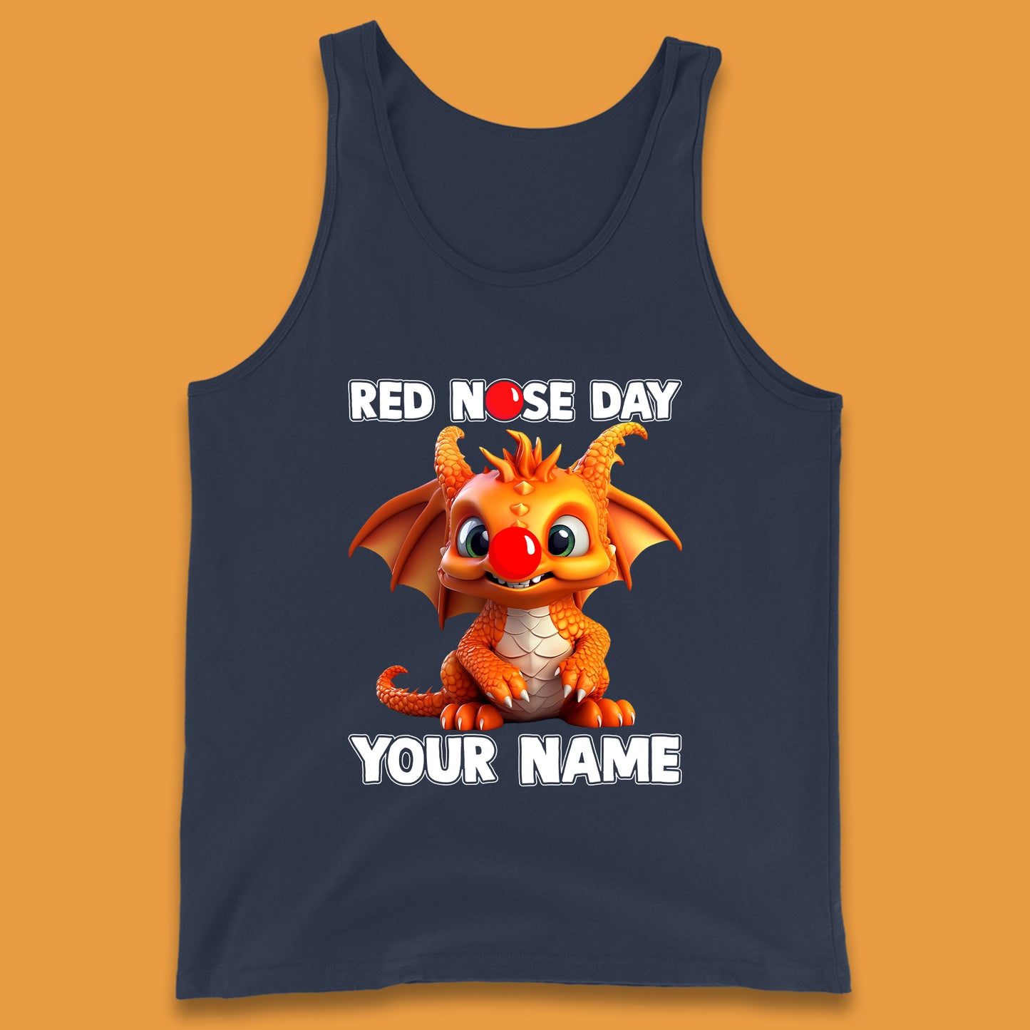 Personalised Red Nose Day Dragon Tank Top