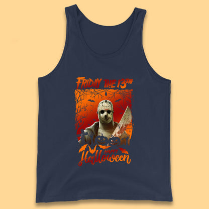 Friday The 13th Happy Halloween Jason Voorhees Halloween Horror Movie Character Tank Top