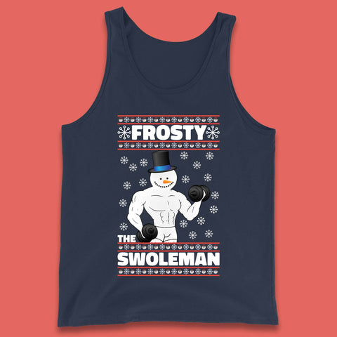 Frosty The Swoleman Christmas Gym Tank Top