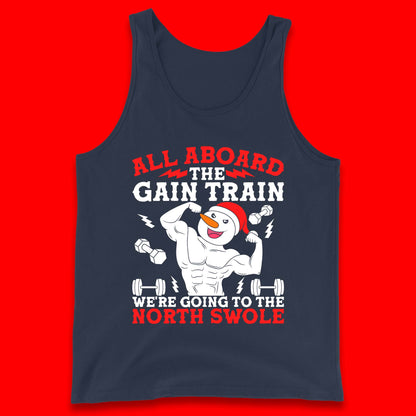 North Swole Snowman Christmas Gym Tank Top