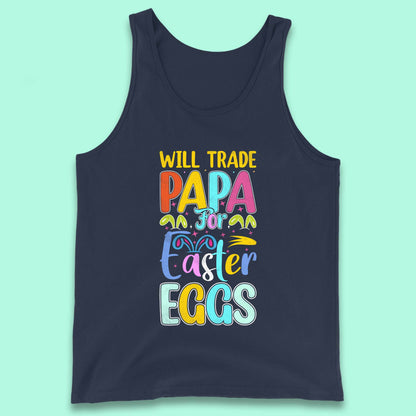 Papa For Easter Eggs Tank Top