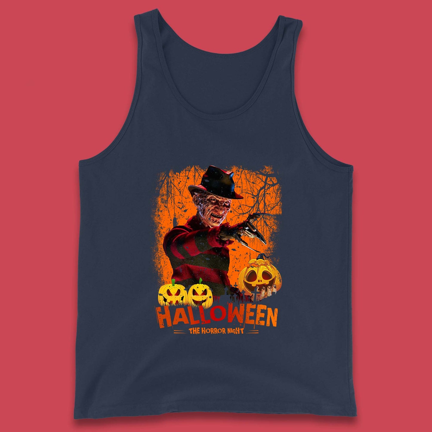 Halloween The Horror Night Freddy Krueger Horror Movie Character Serial Killer Tank Top