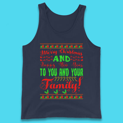 merry christmas family tank top