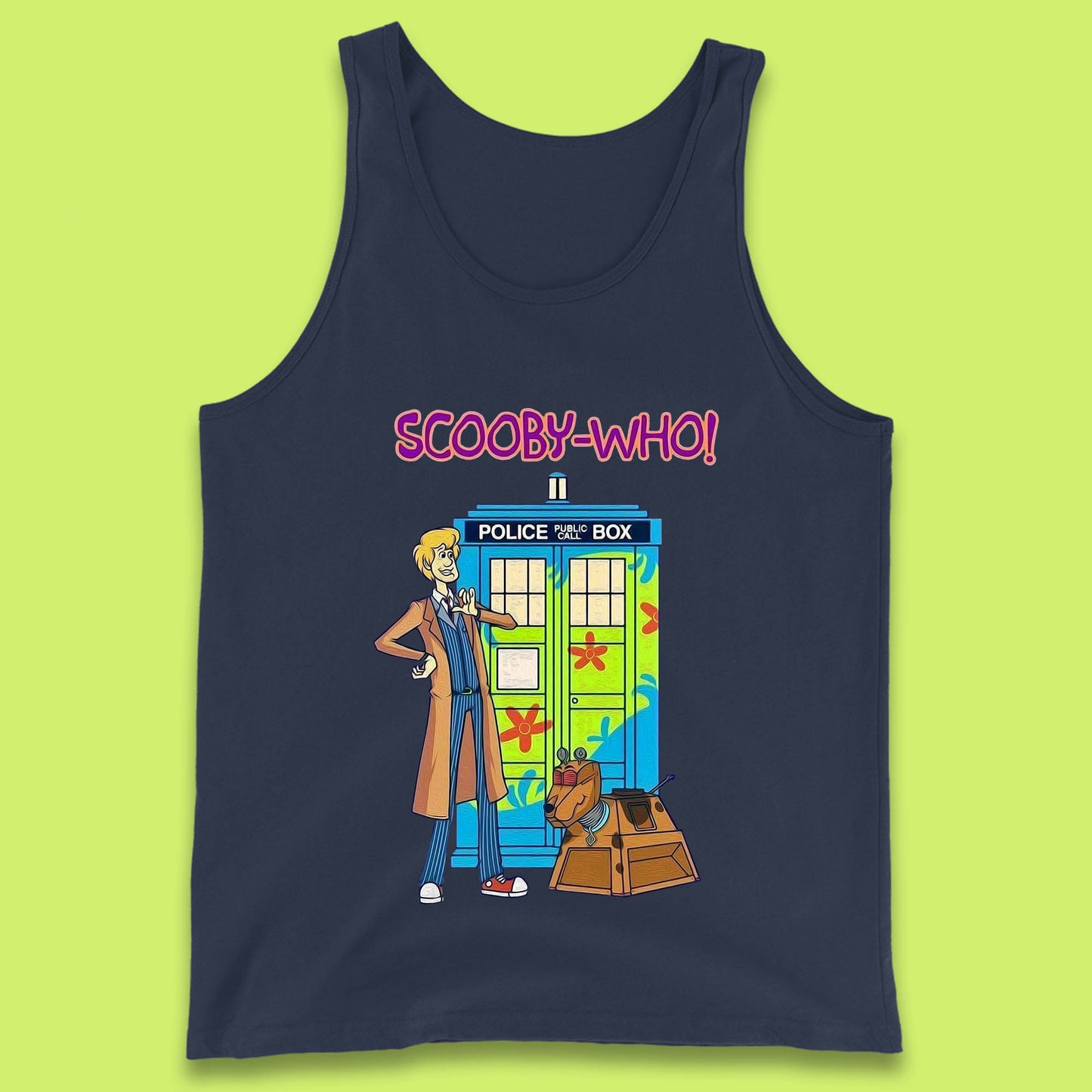 Scooby-Who Police Public Call Box  Scooby-Doo Doctor Who Tardis Police Box Tank Top