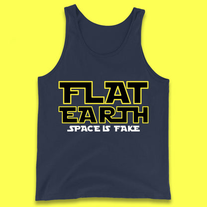 Flat Earth Space Is Fake Funny Conspiracy The Force Awakens Inspired NASA Lies Star Wars Inspired Tank Top