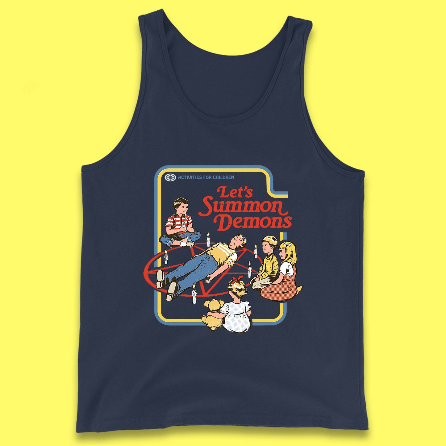 Let's Summon Demons Creepy Incantation Halloween Comic Funny Dark Humor Tank Top