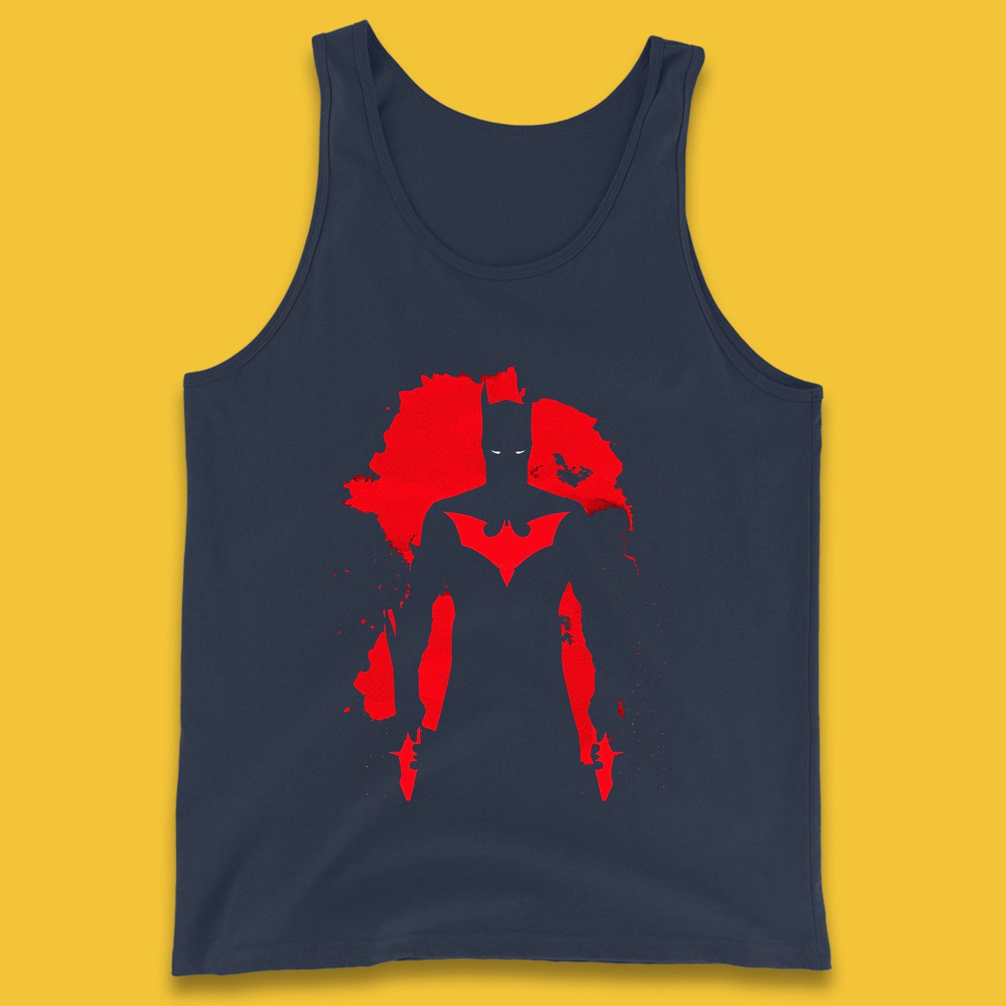 Batman Beyond Rises As A Warrior Of Justice Distressed Portrait Art DC Comics Superhero Tank Top
