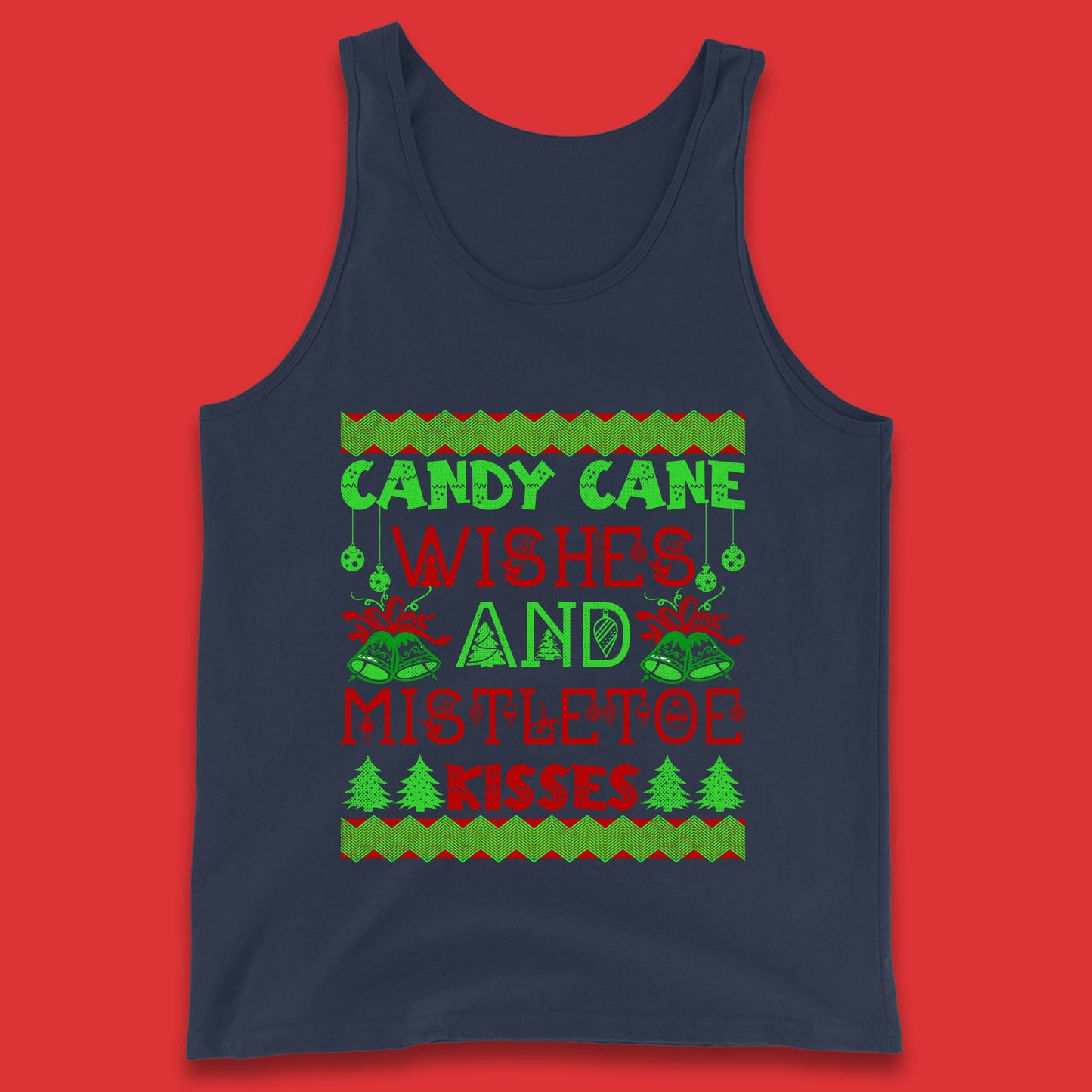 candy cane christmas tank top