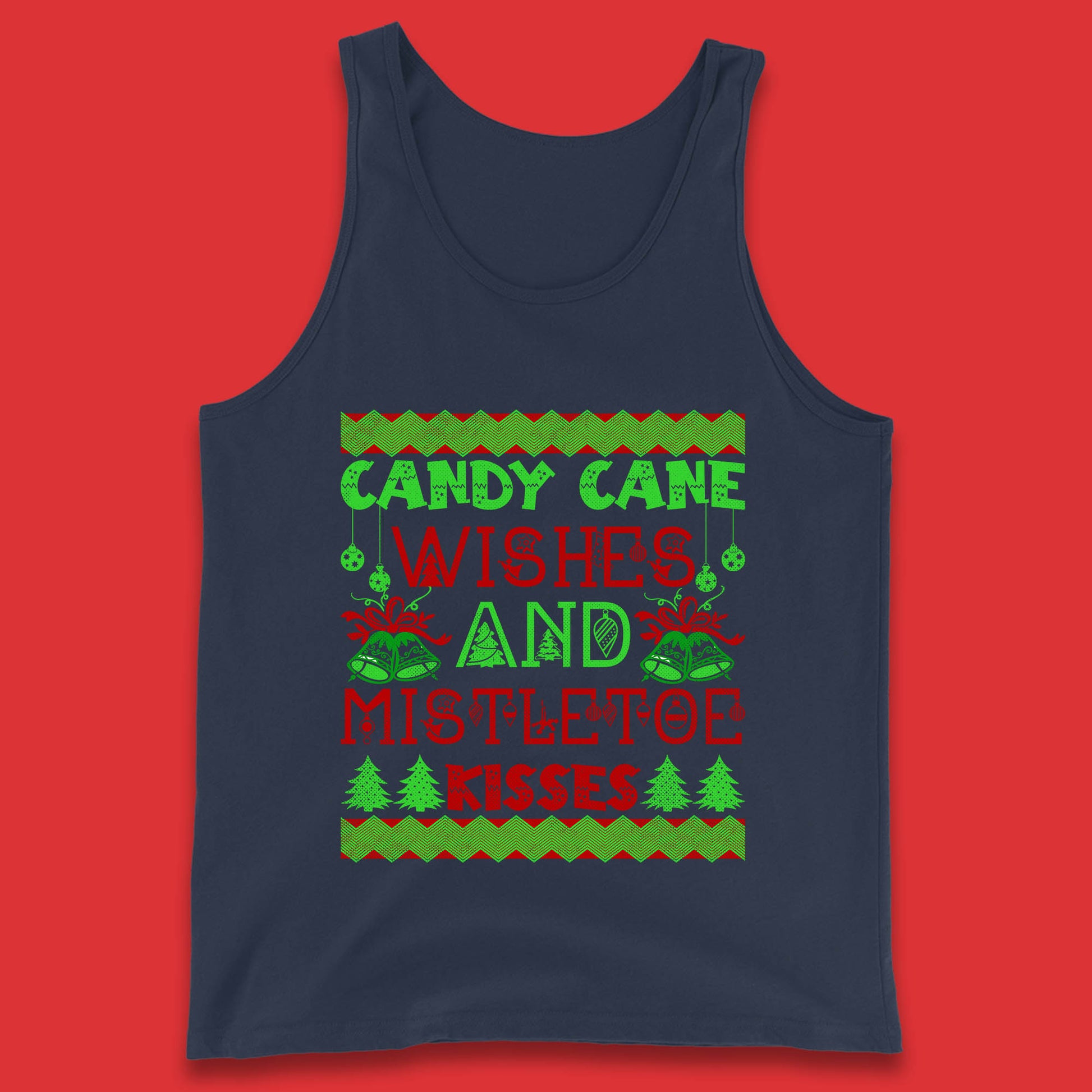 candy cane christmas tank top