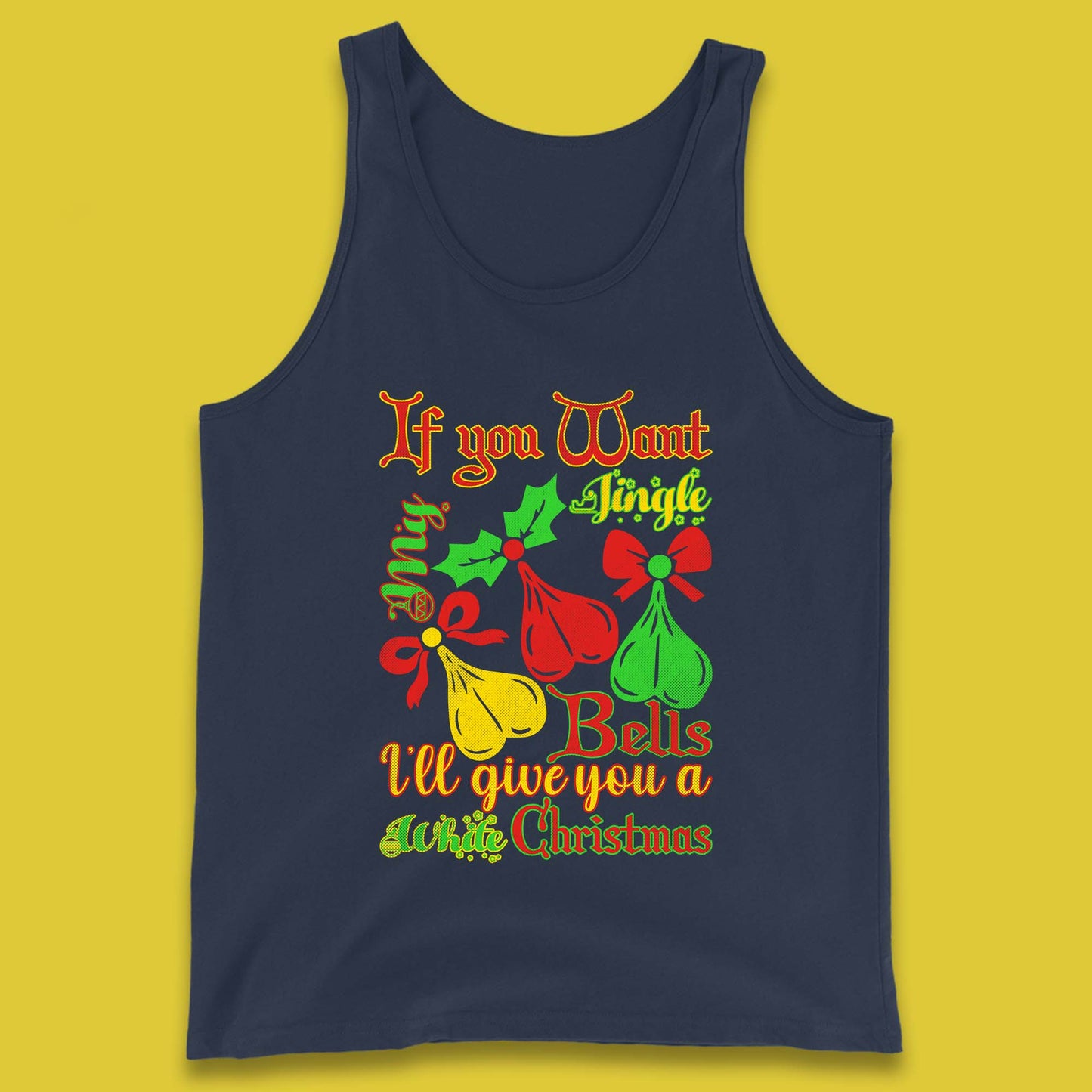 jingle bells ringer tank top