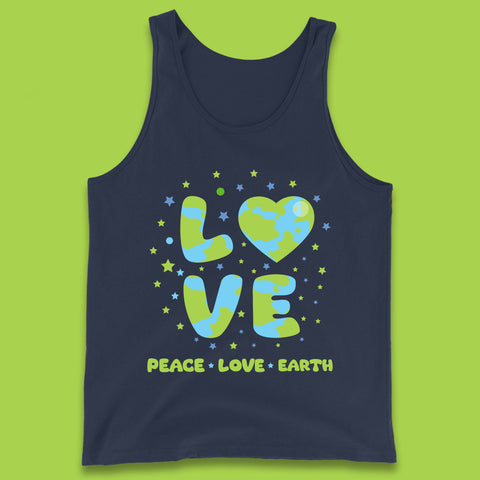 Peace Love Earth Environmental Climate Change Save The Earth Tank Top