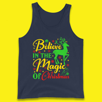 believe in the magic of christmas reindeer tank top
