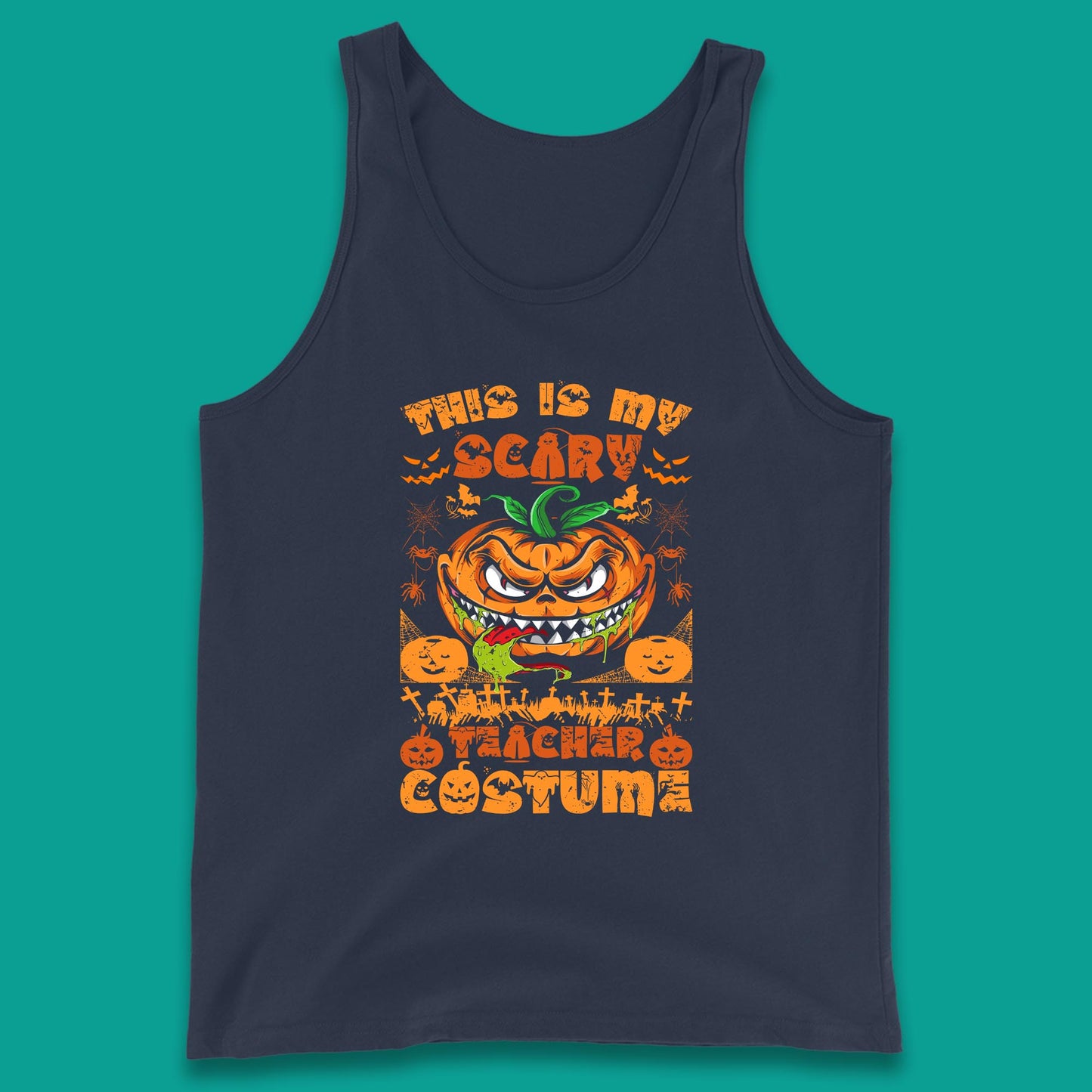 Halloween Teacher This Is My Scary Teacher Costume Back To School Teacher Appreciation Gift Tank Top