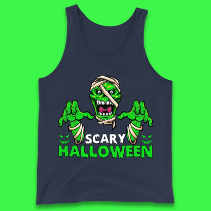 Scary Halloween Skull Zombie Mummy Horror Monster Zombie Hands Scary Vibes Tank Top