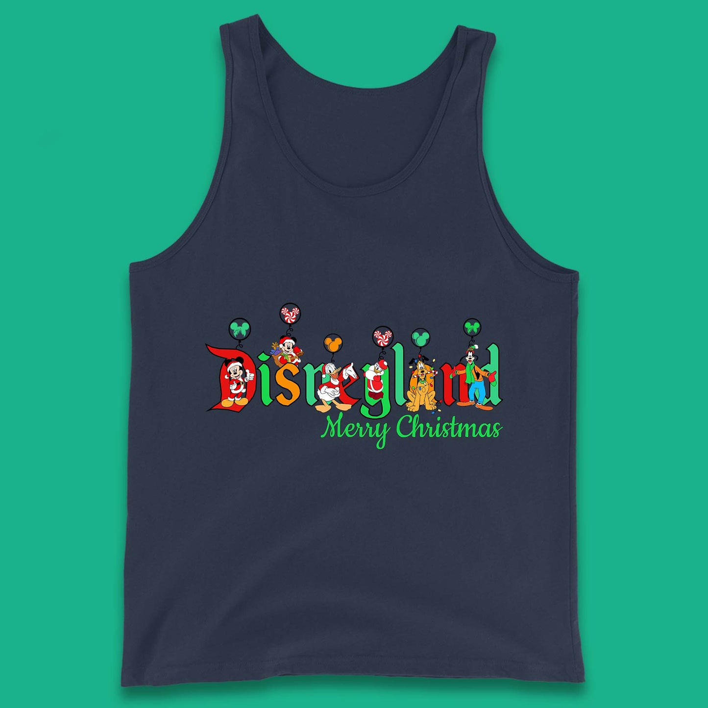 disneyland merry christmas tank top