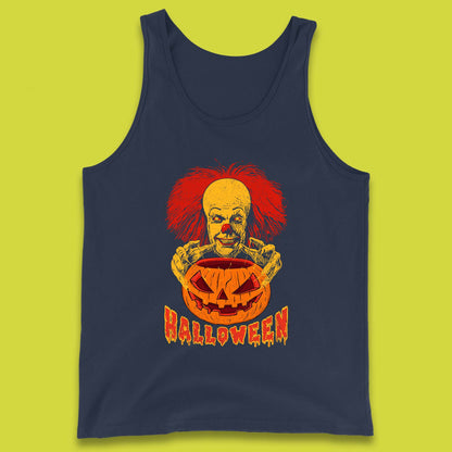 Pennywise Clown Hands Halloween Pumpkin IT Pennywise Clown Horror Movie Fictional Character Tank Top