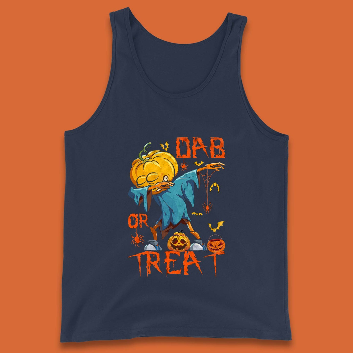 Dab Or Treat Scarecrow Dabs Halloween Dabbing Dance Horror Scary Tank Top