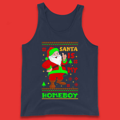 Santa Is My Homeboy Christmas Tank Top