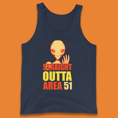 Straight Outta Area 51 Alien Home Space Funny Storm Area 51 UFO Alien Event Tank Top