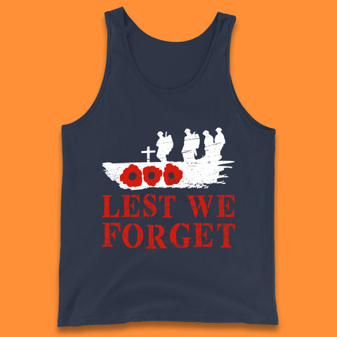 Lest We Forget Poppy Flower British Armed Force Remembrance Day Always Remember Our Heroes Tank Top