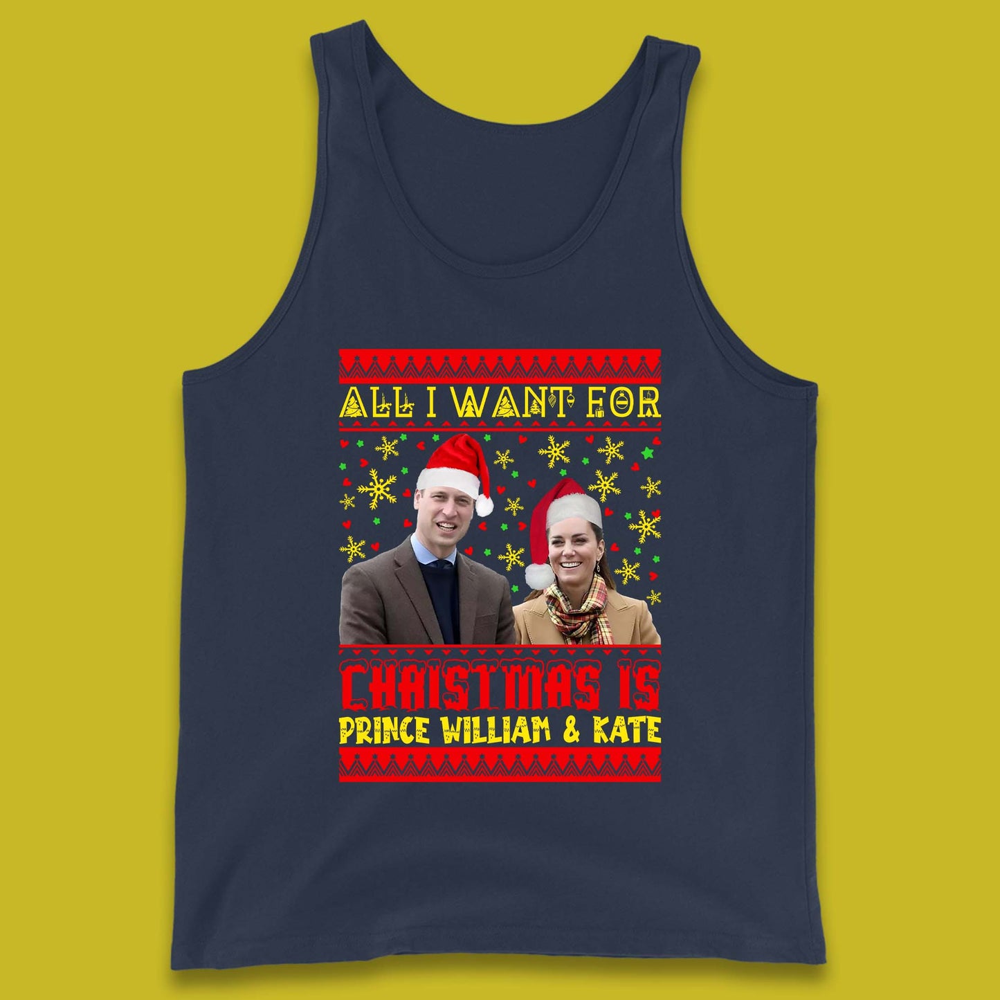 Prince William & Kate Christmas Tank Top