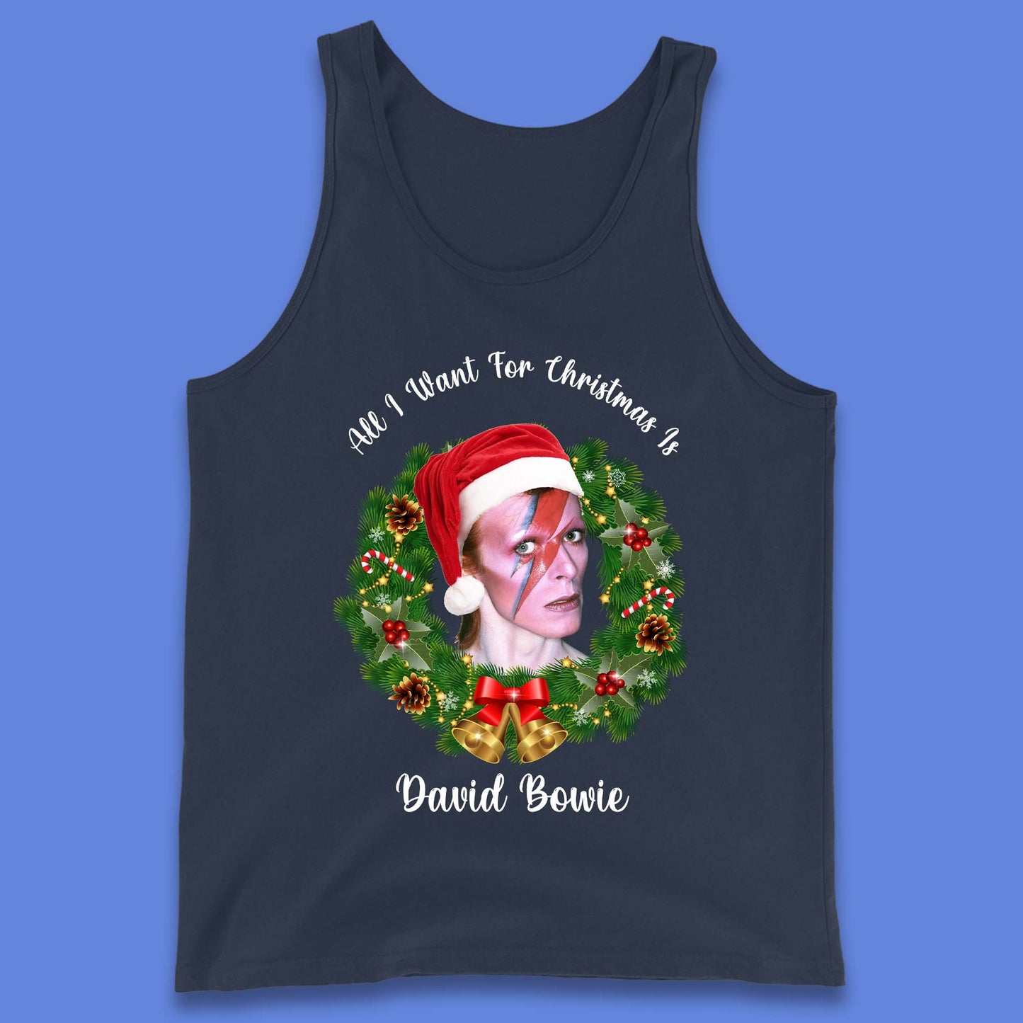 David Bowie Christmas Tank Top