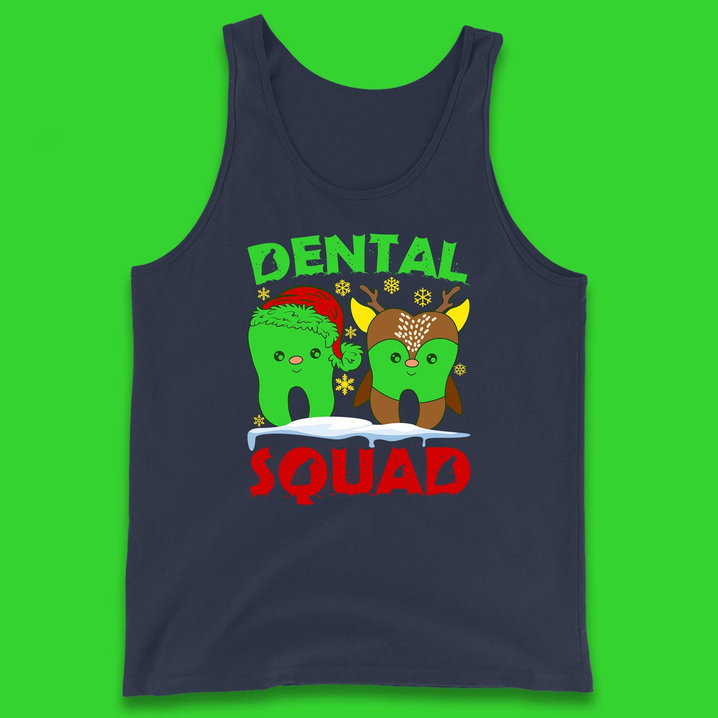christmas dental squad tank top