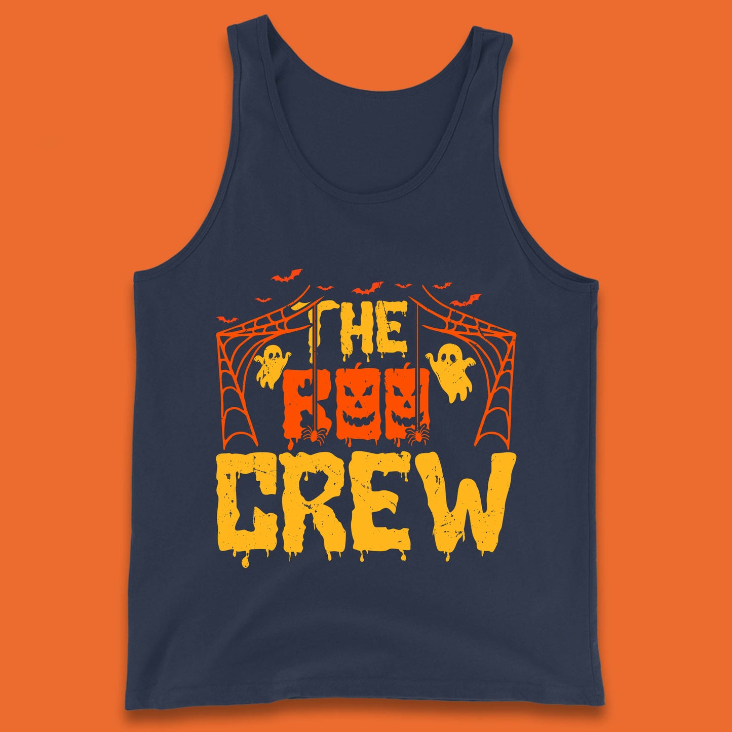 The Boo Crew Halloween Horror Spooky Boo Squad Matching Halloween Costume Tank Top
