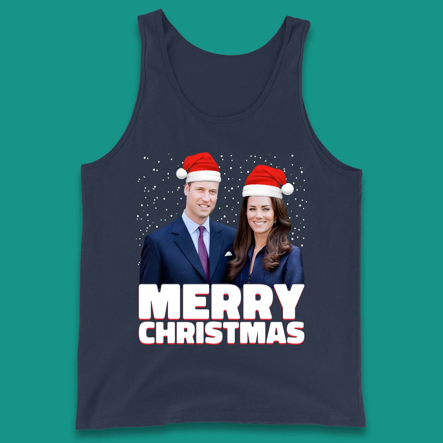 Prince William & Kate Merry Christmas Tank Top