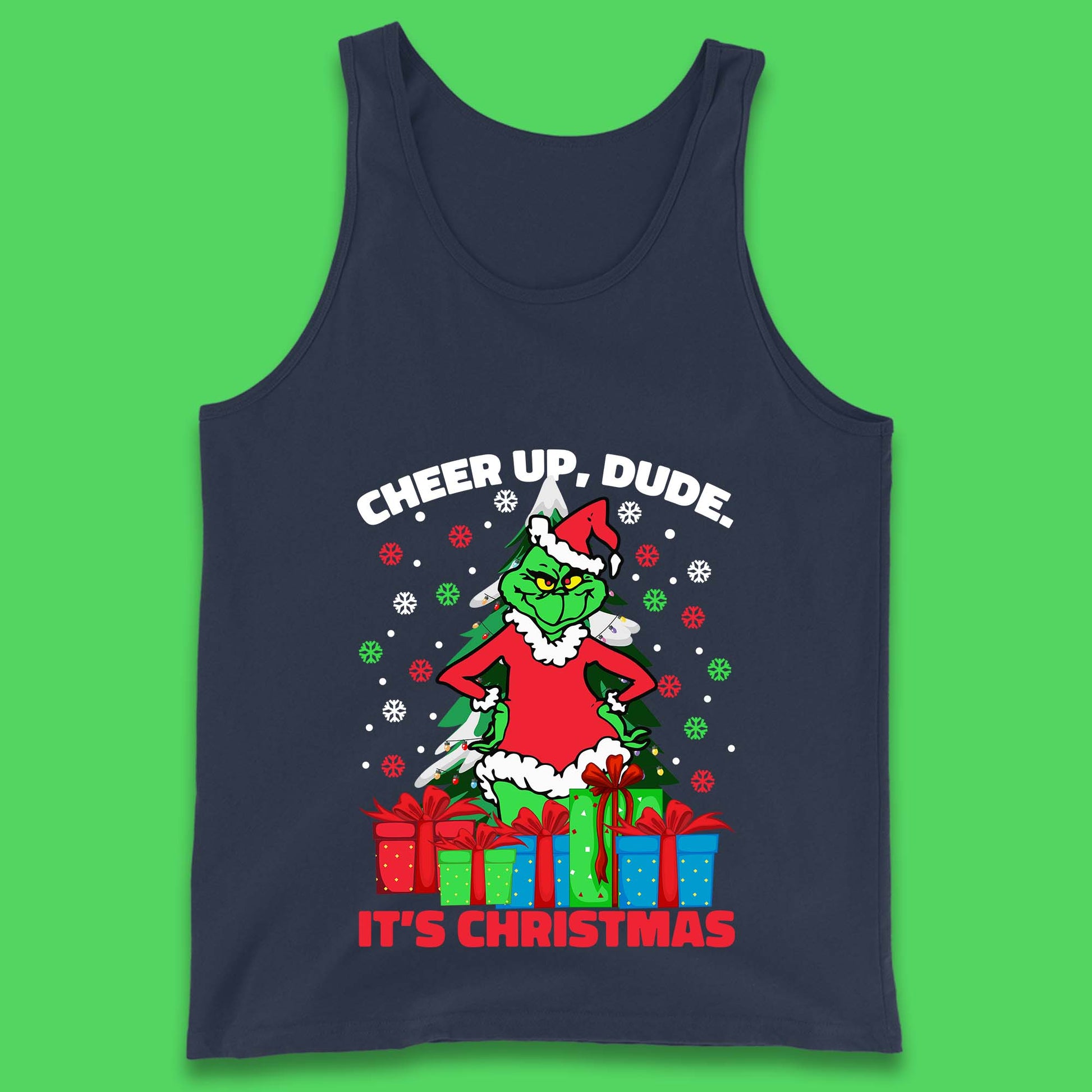 cheer up dude it's christmas tank top