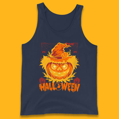 Halloween Scary Pumpkin Face Jack O Lantern Horror Halloween Night Tank Top