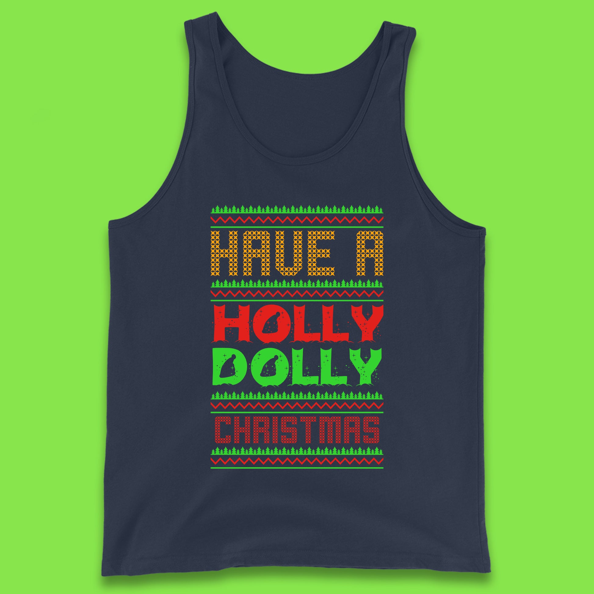 holly dolly christmas tank top